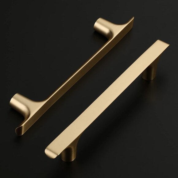 10 Pack Brushed Gold Cabinet Pulls, 5 Inch(128MM) Hole Centers - Picture 5 of 7